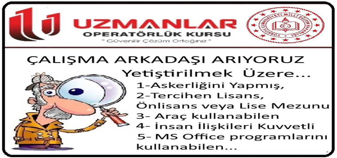 Yetiştirilmek Üzere Makine Teknikeri  Aranıyor